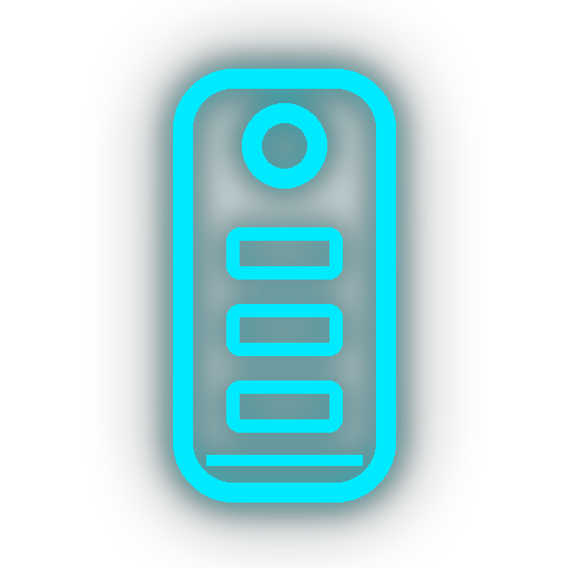 FOB EMULATOR keyfob cyan line icon